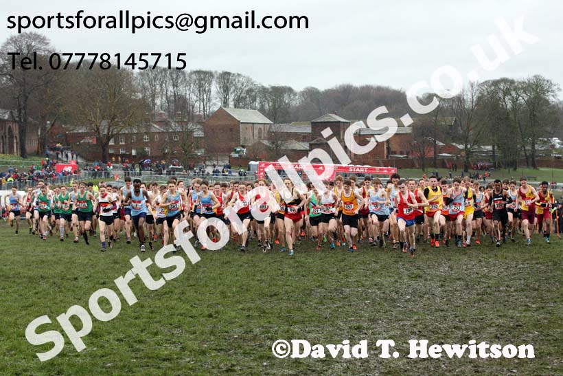 Senior boys 2019 New Balance English Schools Cross Country Champs, Temple Newsam, Leeds. Photo:  David T. Hewitson/Sports for All Pics